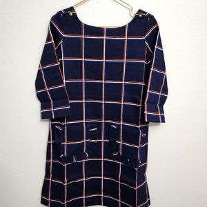 Janie and Jack Navy Plaid Kids Dress Thanksgiving